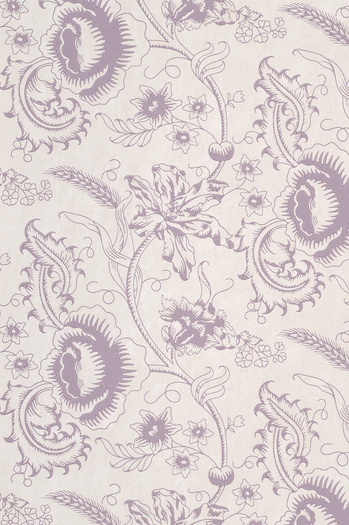 Little Greene Woodblock Mono Behang 0291WOPLUMZ - LAB COLOUR THE WORLD