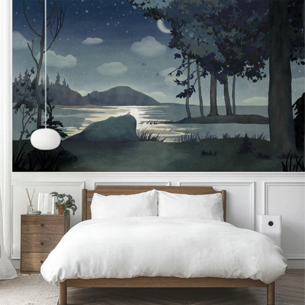 Les Dominotiers Au Clair De Lune Behang DOM 805