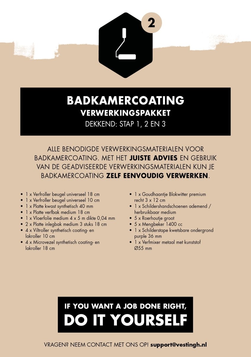 badkamercoating verwerkingspakket - LAB COLOUR THE WORLD