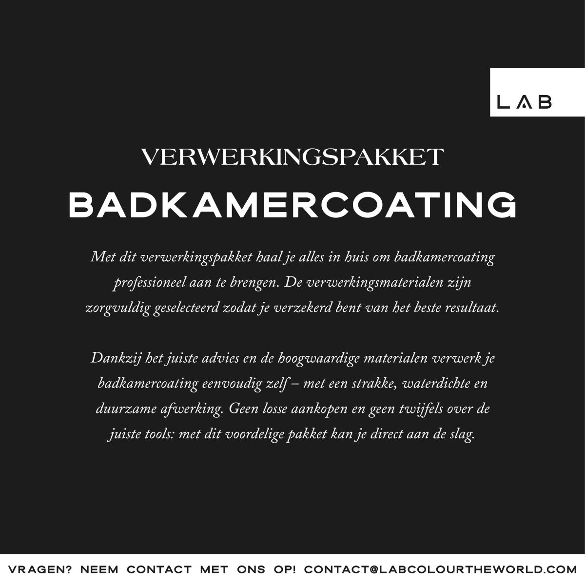 badkamercoating verwerkingspakket - LAB COLOUR THE WORLD