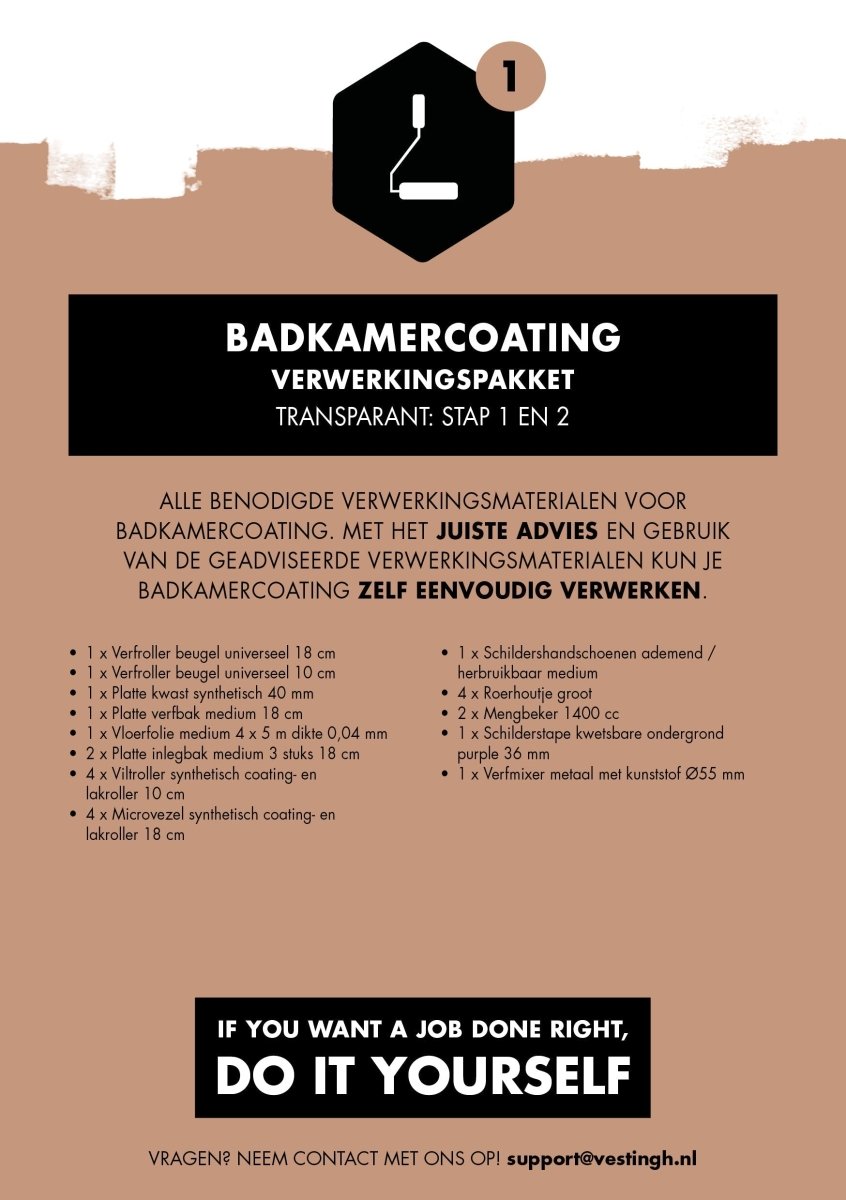badkamercoating verwerkingspakket - LAB COLOUR THE WORLD