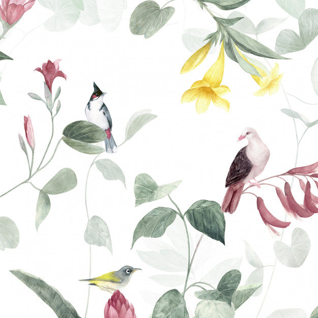 Les Dominotiers Birds Island Behang DOM 618
