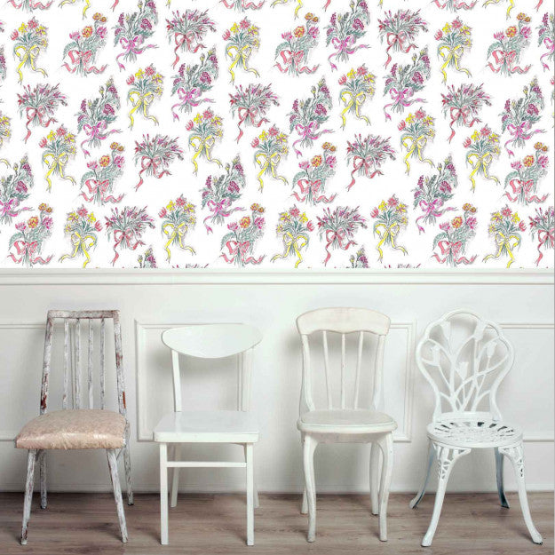 Les Dominotiers Bouquets De Printemps Behang DOM 183