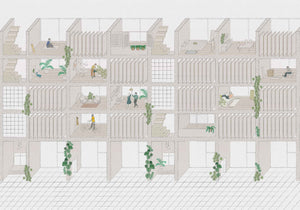Coordonné Random Archist Campus behang 9000073 behang afbeelding 1