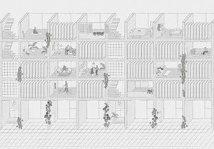 Coordonné Random Archist Campus behang 9000071 behang afbeelding 1
