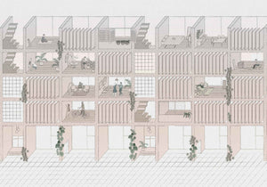 Coordonné Random Archist Campus behang 9000070 behang afbeelding 1