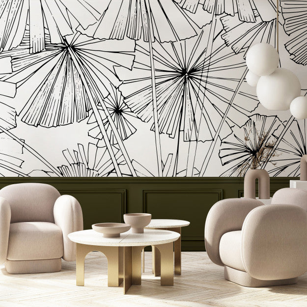 Les Dominotiers Caper Green Behang DOM 1009