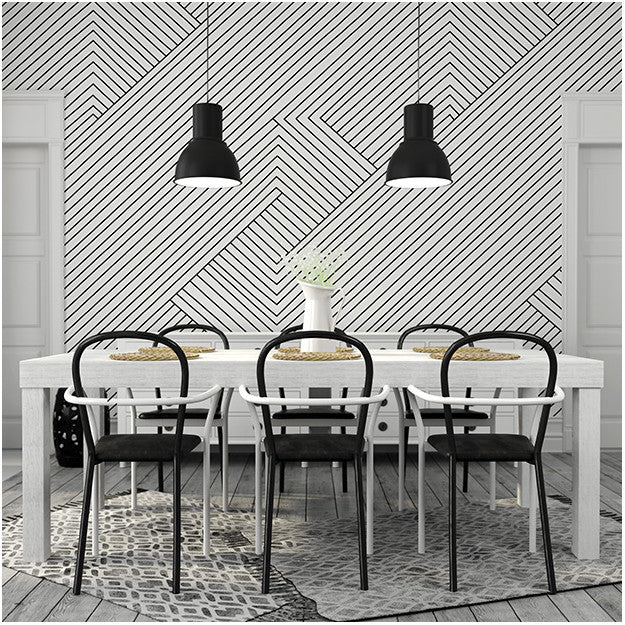 Les Dominotiers Cardozo Black & White Behang DOM 143-1