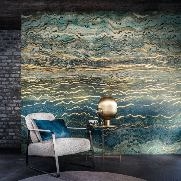 Casamance Alliages Azurite behang 75064090 - LAB COLOUR THE WORLD