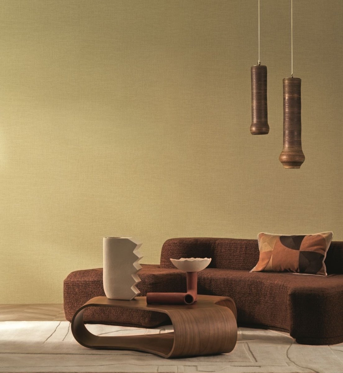 Casamance Le Lin 3 Shinok Behang F7831 11 10 - Anis - LAB COLOUR THE WORLD