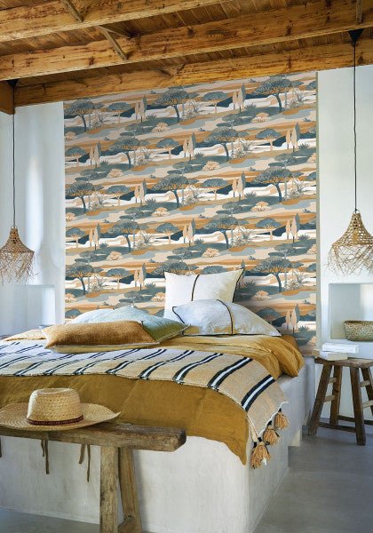 Casamance Otomi Cap Ferret behang 75870508 - LAB COLOUR THE WORLD