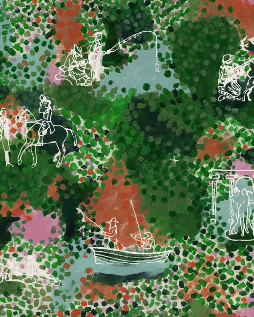 Mind The Gap Castle's Garden Verdant Green Behang