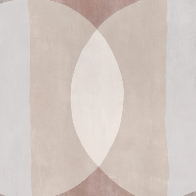 Les Dominotiers Circles Beige / Grey / Terracota Behang DOM 700