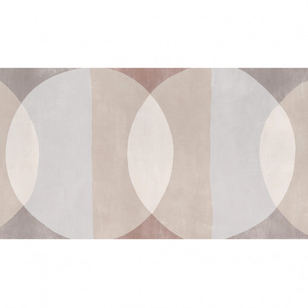 Les Dominotiers Circles Beige / Grey / Terracota Behang DOM 700