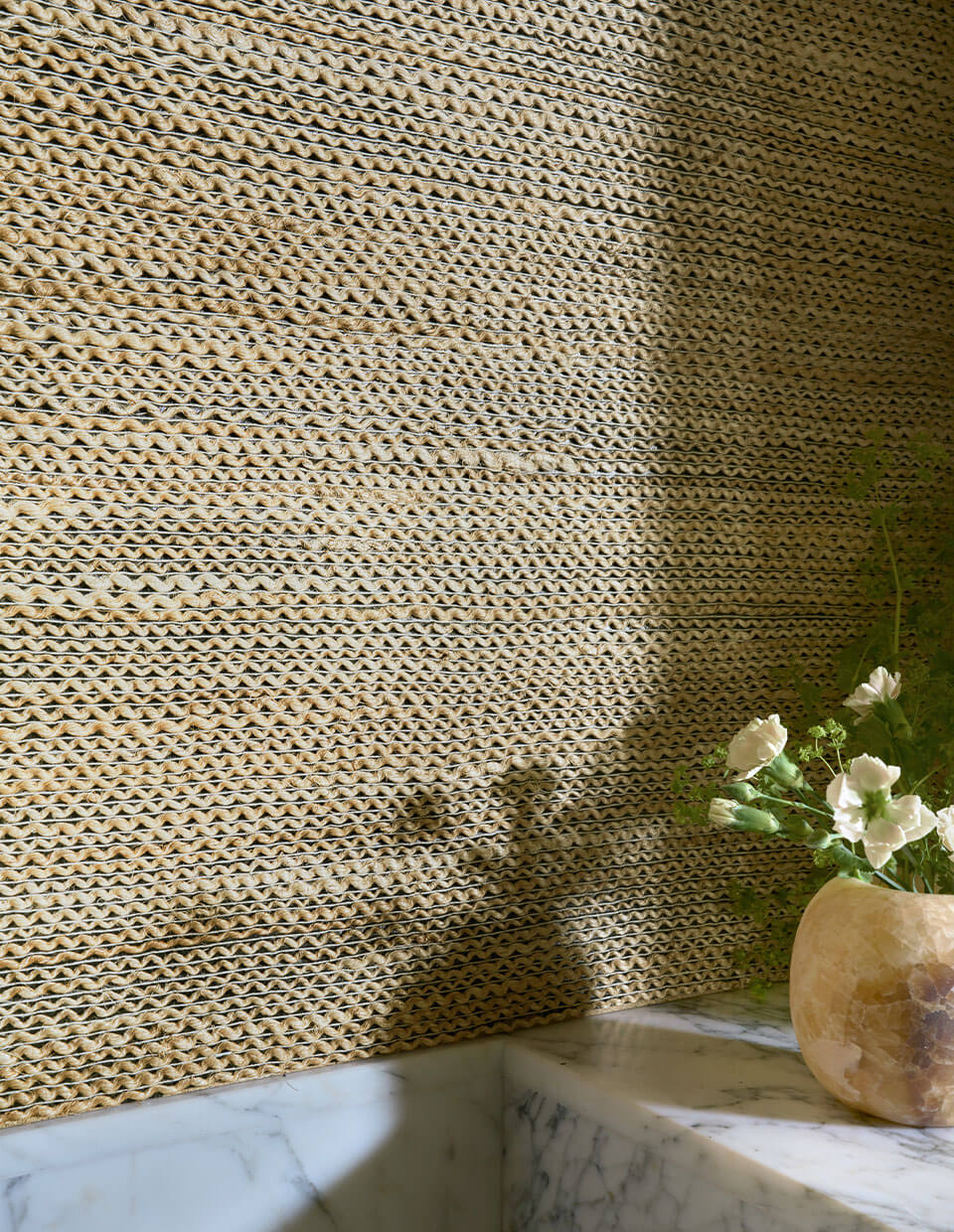 CMO Paris Abaca Tressé Behang WAB 08 - naturel noir