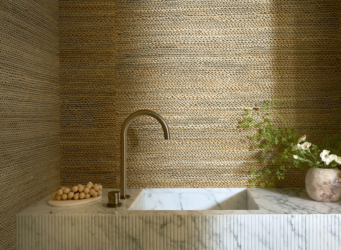 CMO Paris Abaca Tressé Behang WAB 08 - naturel noir