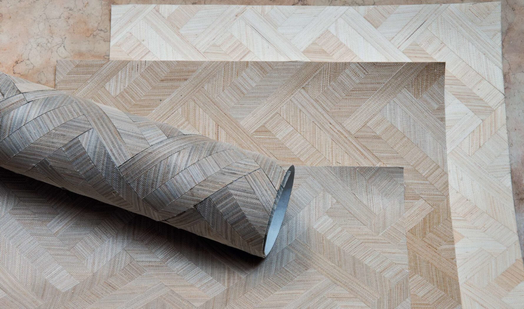 CMO Paris Abaca Zèbre Behang WAB 07 - Sable
