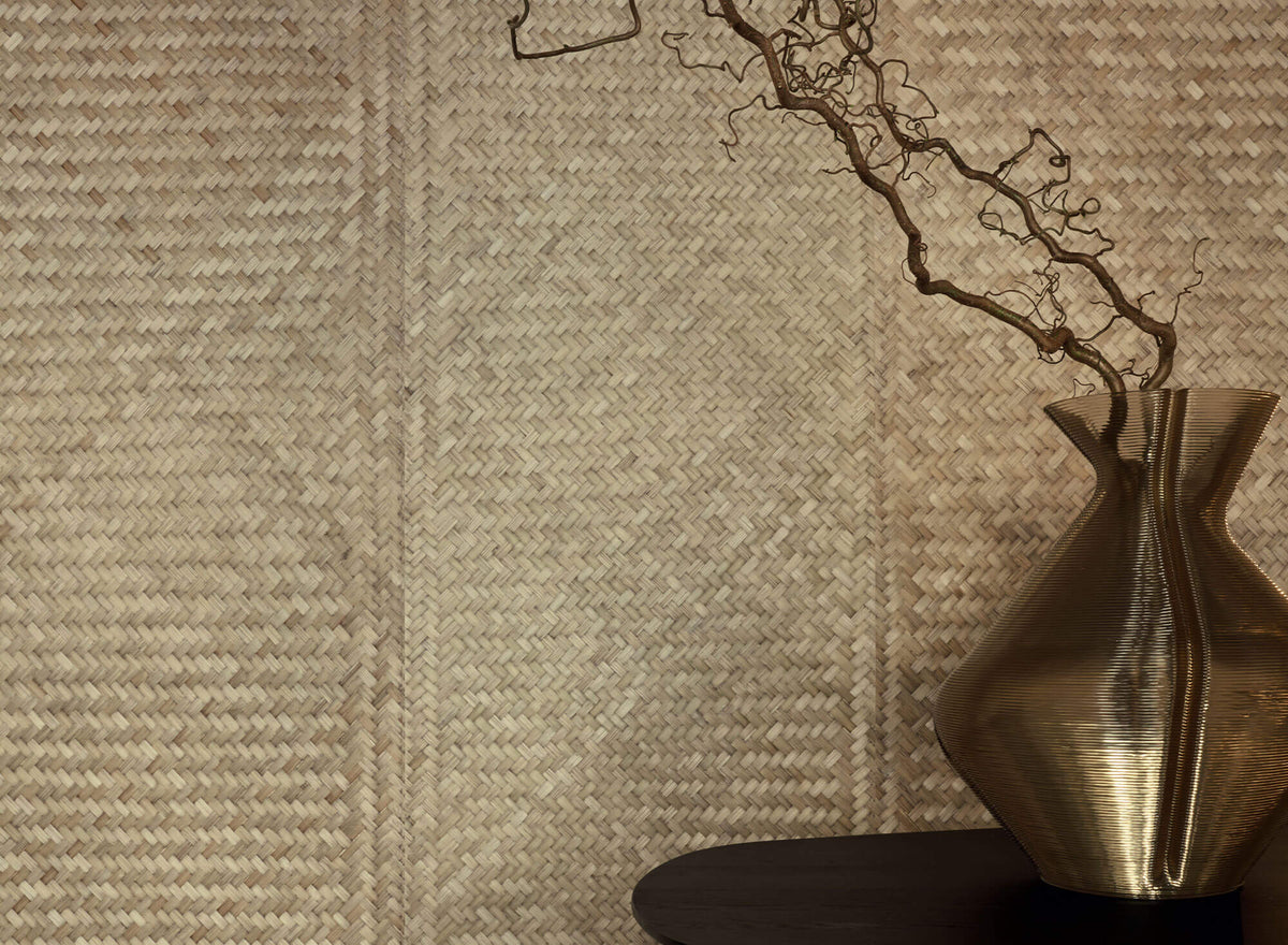 CMO Paris Bambou Grand Chevron Behang WBB 02 - naturel