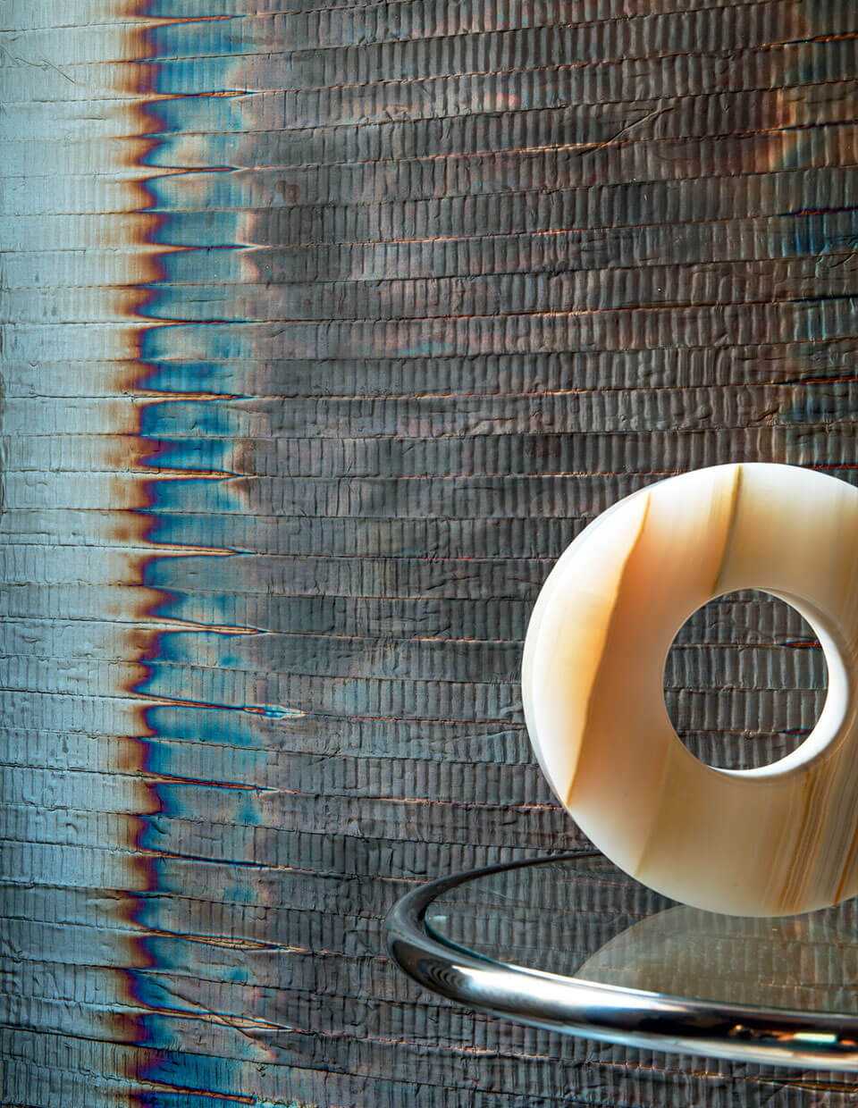 CMO Paris Hurricane Behang WME 01 - Ikat Argent