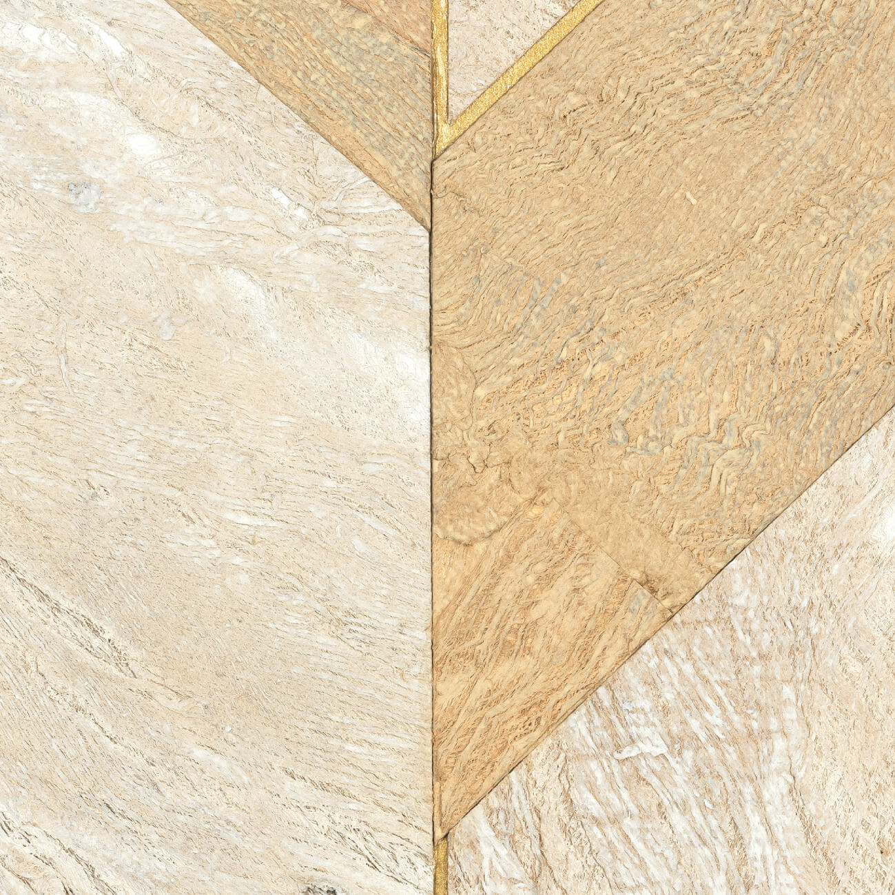 CMO Paris Murier Chevron Behang CMO WMU 03 - Blanc Naturel Or