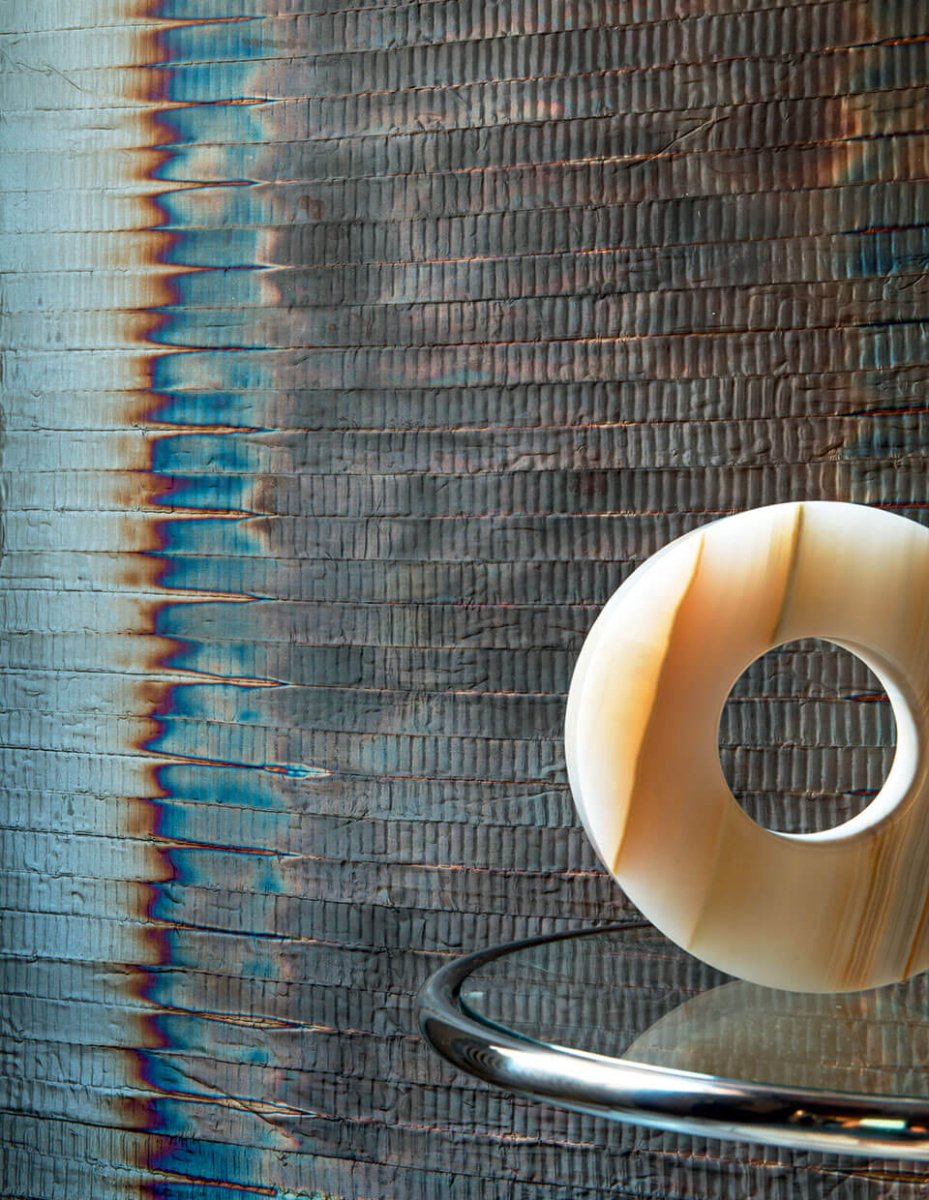 CMO Paris Hurricane Behang WME 01 95 - Ikat Argent - LAB COLOUR THE WORLD