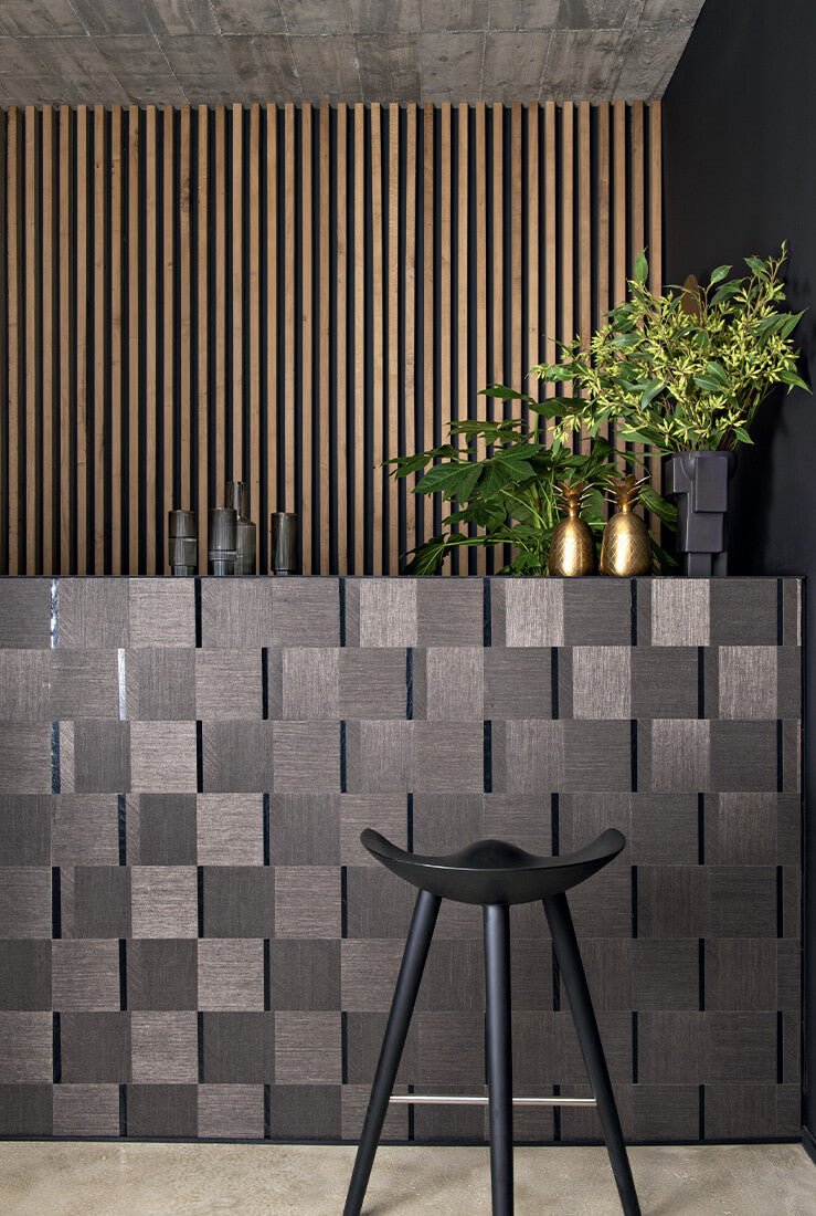 CMO Paris Sisal Carré Behang WSI 03 80 - Noir - LAB COLOUR THE WORLD