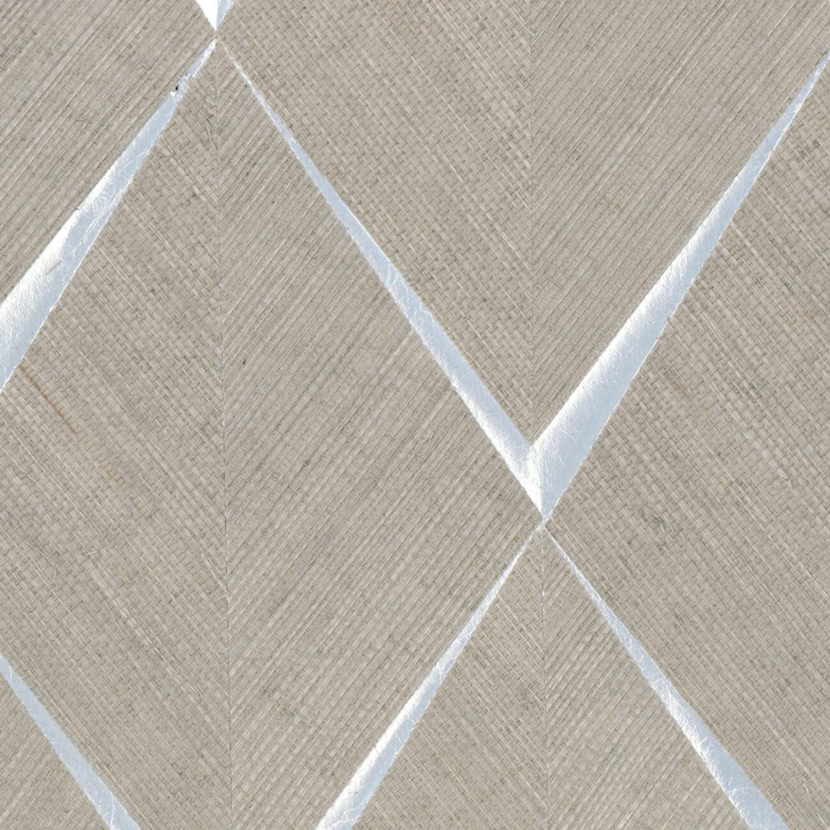 CMO Paris Sisal Losange Behang WSI 02 10 - Beige Argent - LAB COLOUR THE WORLD