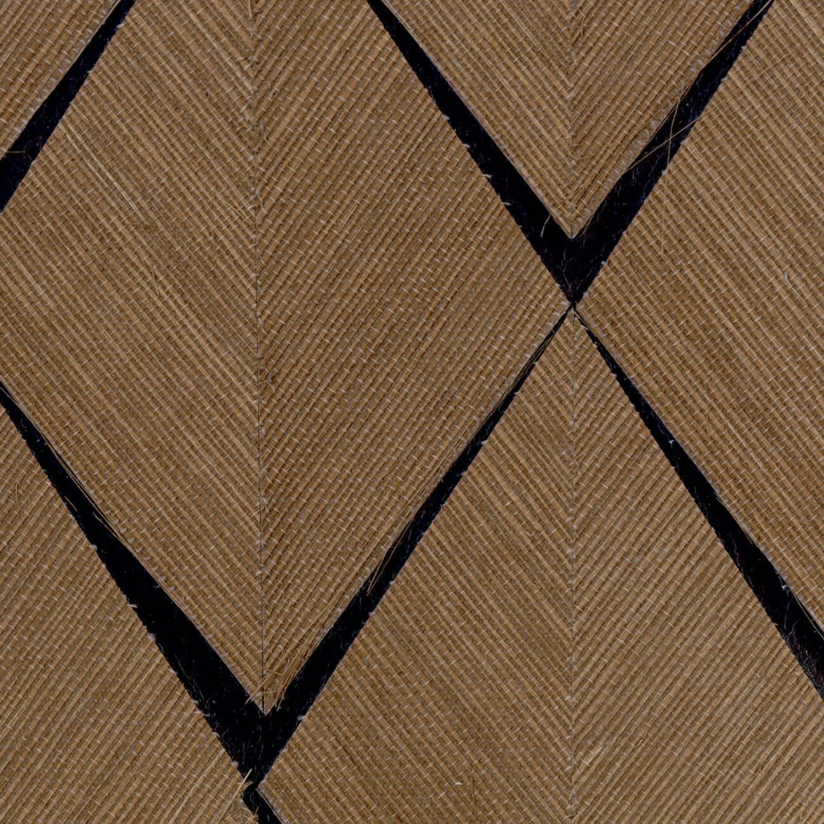 CMO Paris Sisal Losange Behang WSI 02 70 - Tabac Noir - LAB COLOUR THE WORLD
