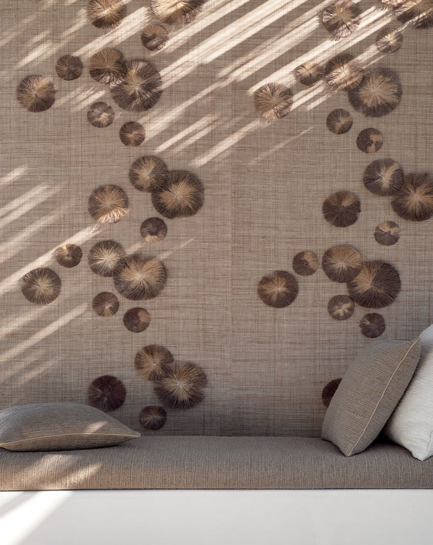 CMO Paris Raphia Lotus Behang WRA 08 - Miel