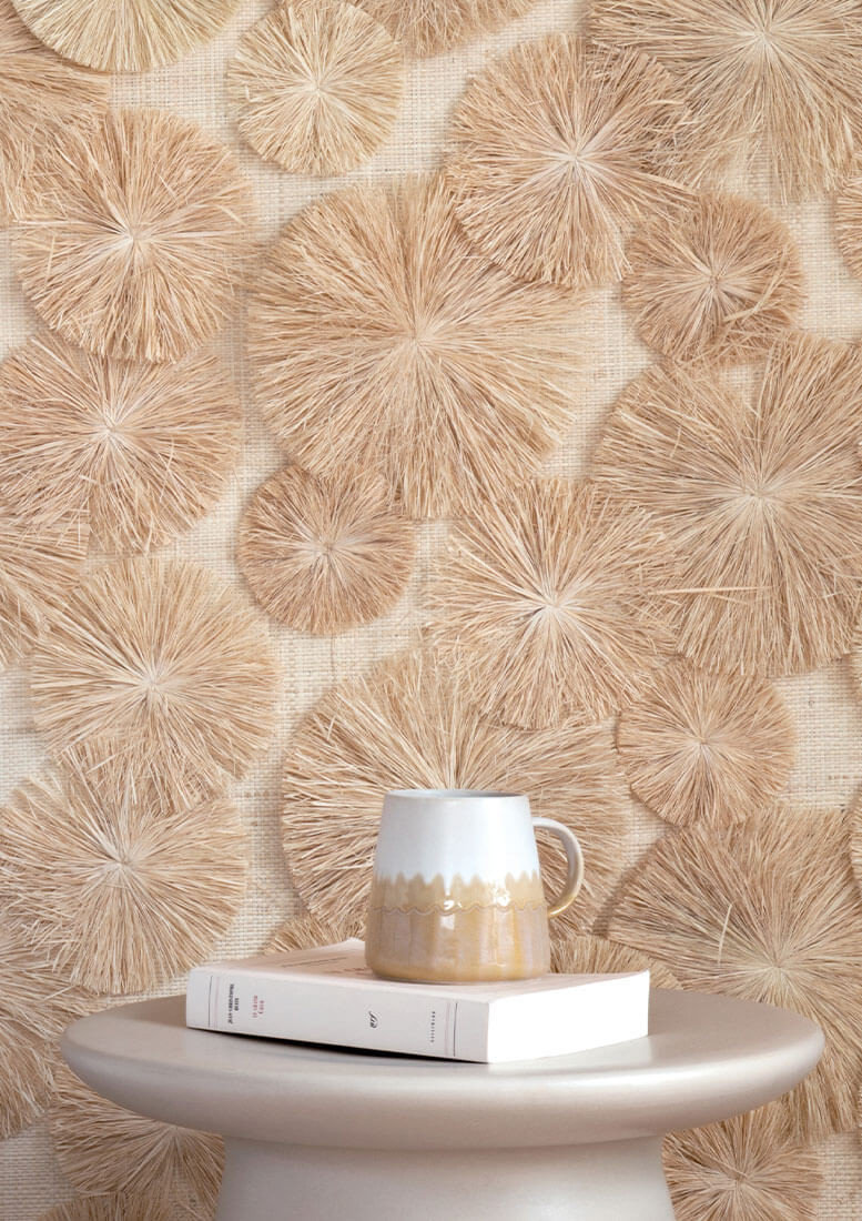 CMO Paris Raphia Rosace Behang WRA 07 - Naturel