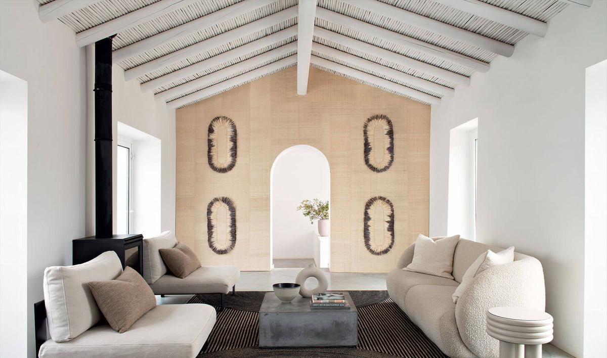 CMO Paris Raphia Totem Behang WRA 09 - Polaire