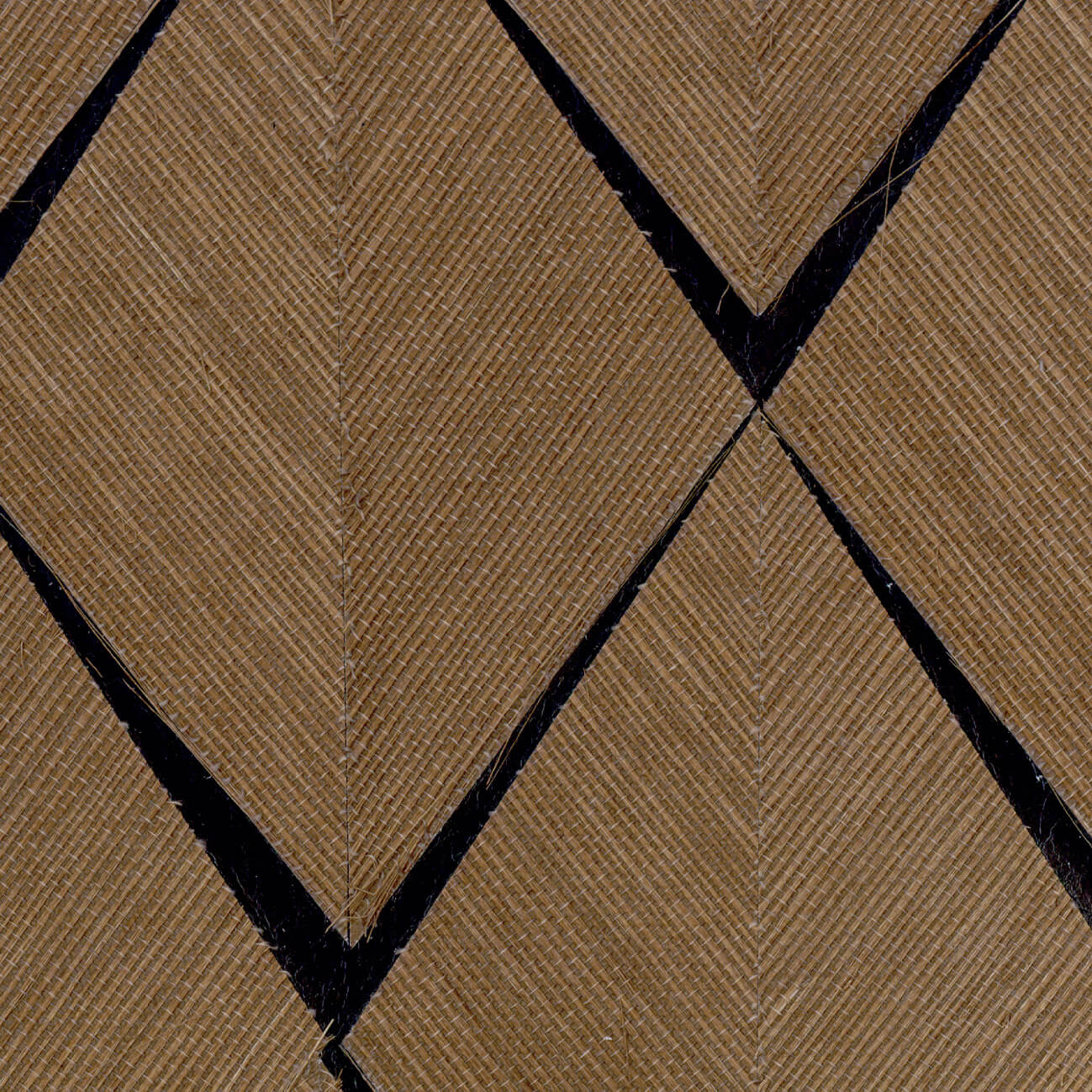CMO Paris Sisal Losange Behang CMO WSI 02 - Tabac Noir