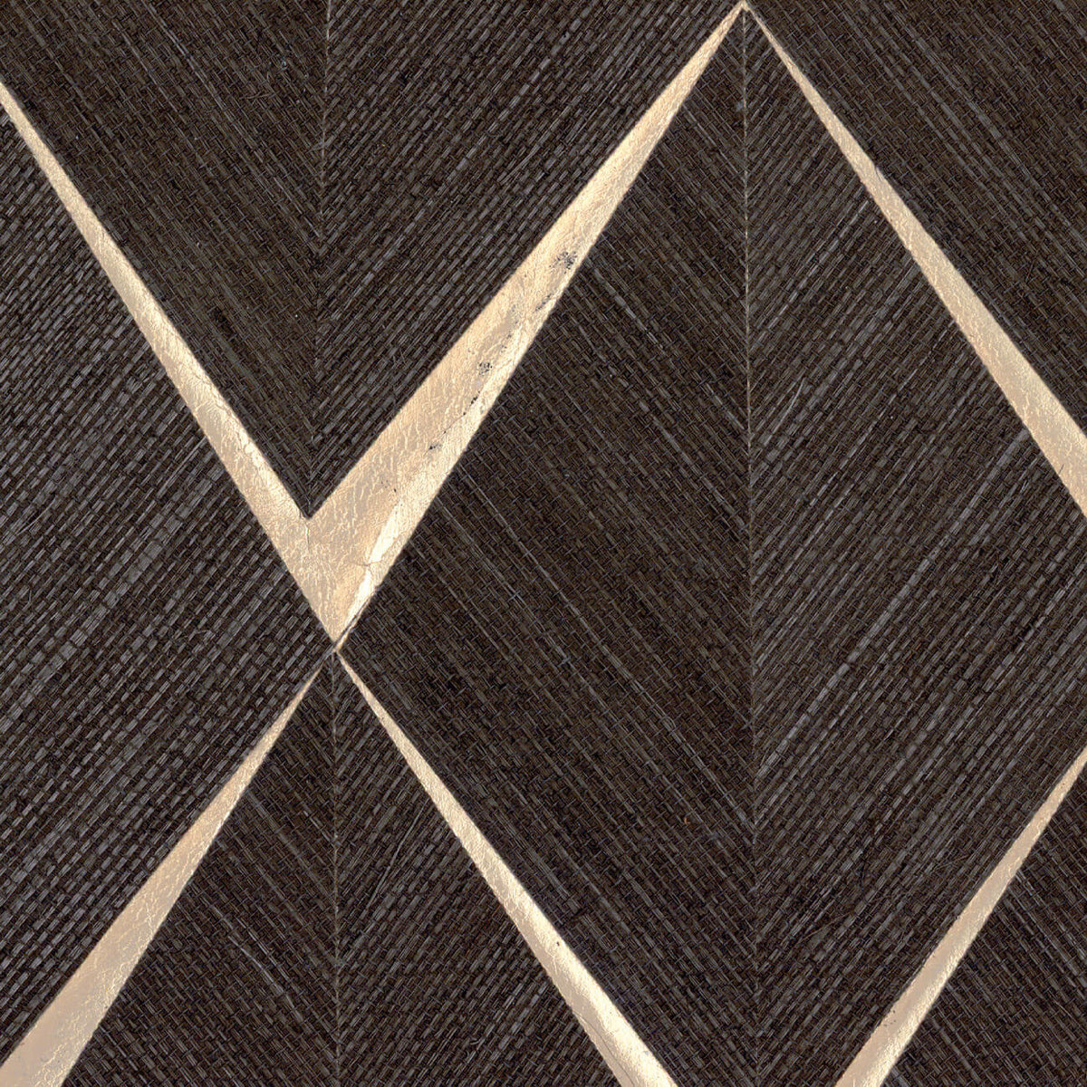 CMO Paris Sisal Losange Behang CMO WSI 02 - Noir Or