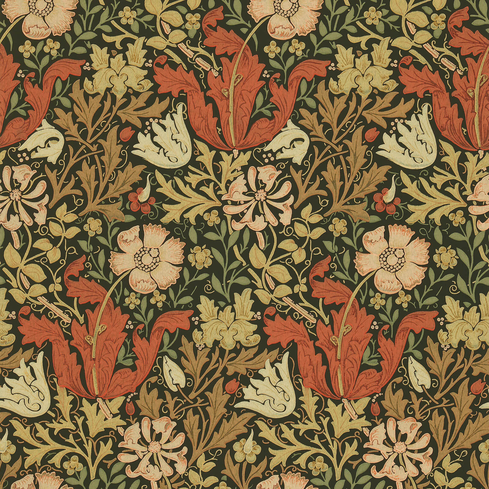 Morris & Co. Compton Behang 210420 - LAB COLOUR THE WORLD