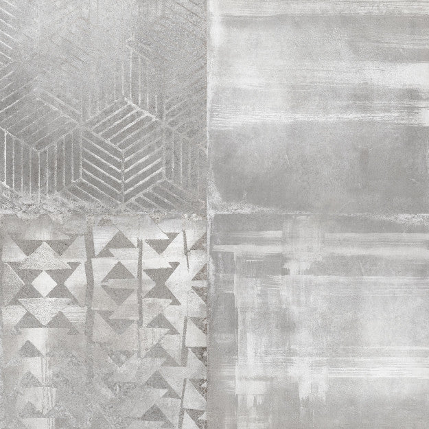 Les Dominotiers Concrete Tiles Wall Gris Behang DOM 431
