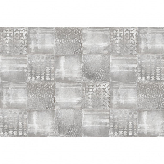 Les Dominotiers Concrete Tiles Wall Gris Behang DOM 431