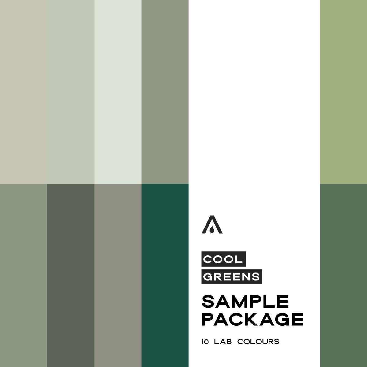 COOL GREENS sample package - LAB COLOUR THE WORLD