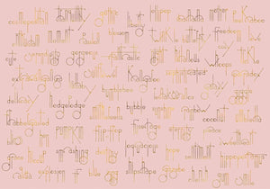 Coordonné 40th Anniversary Beautiful Words Flamingo behang 8000039 - LAB COLOUR THE WORLD