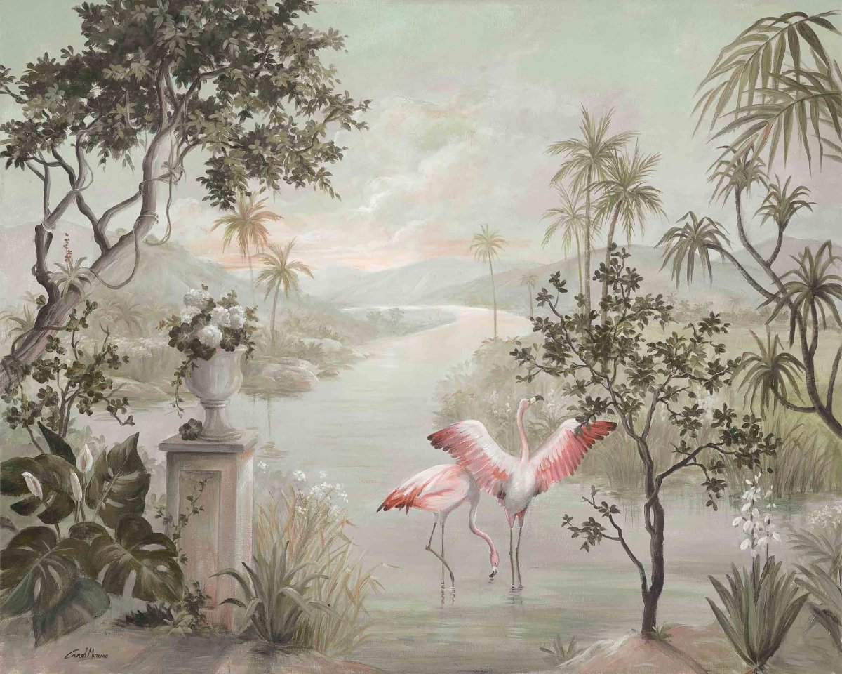Coordonné 40th Anniversary Paisaje con Flamencos Nuevo behang 8000015 - LAB COLOUR THE WORLD