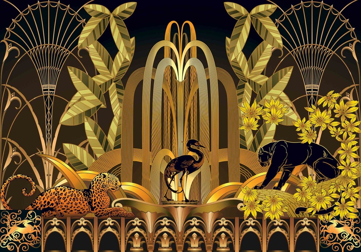 Coordonné 40th Anniversary Rue Babylone Gold behang 8000052 - LAB COLOUR THE WORLD