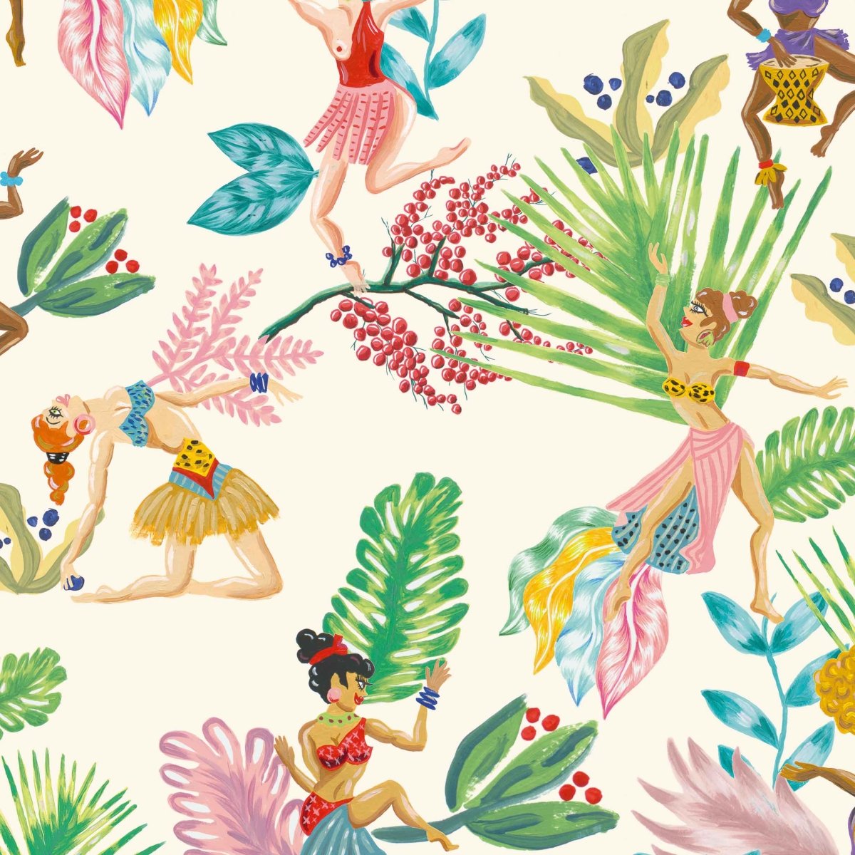 Coordonné Anima Calypso dancers behang 5900073 - LAB COLOUR THE WORLD
