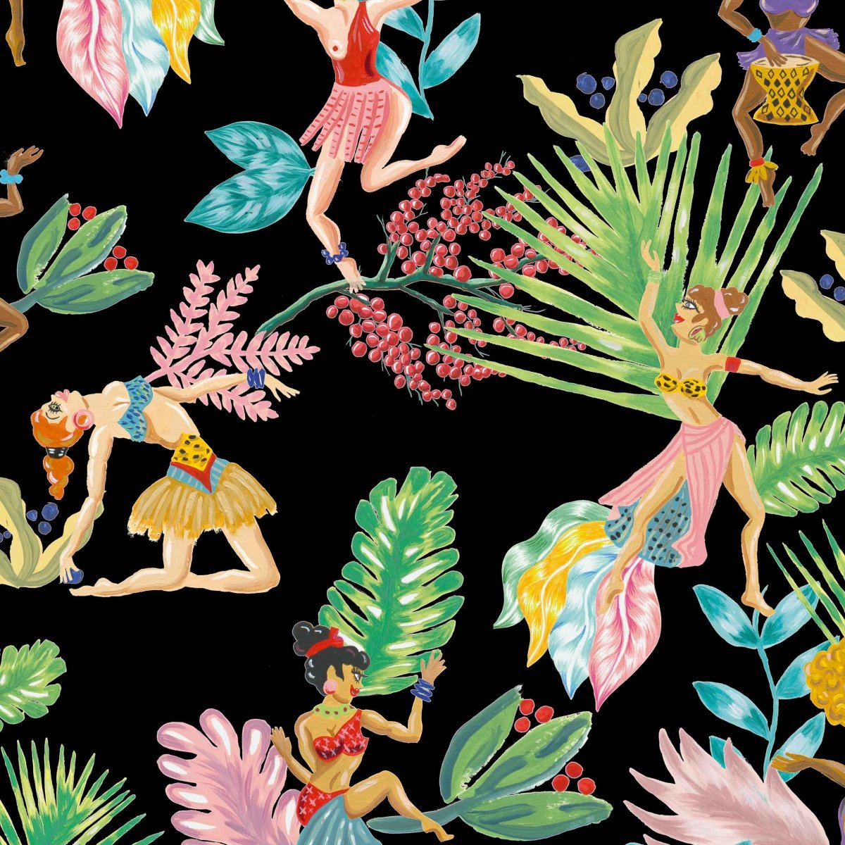 Coordonné Anima Calypso dancers behang 5900074 - LAB COLOUR THE WORLD