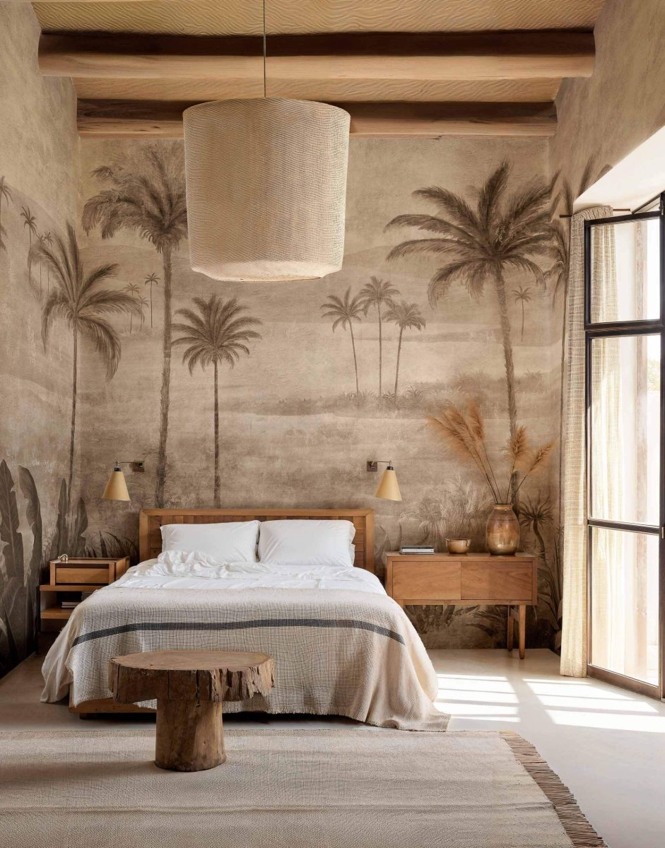 Coordonné Berber Draa Palms Bone behang B00455 - LAB COLOUR THE WORLD