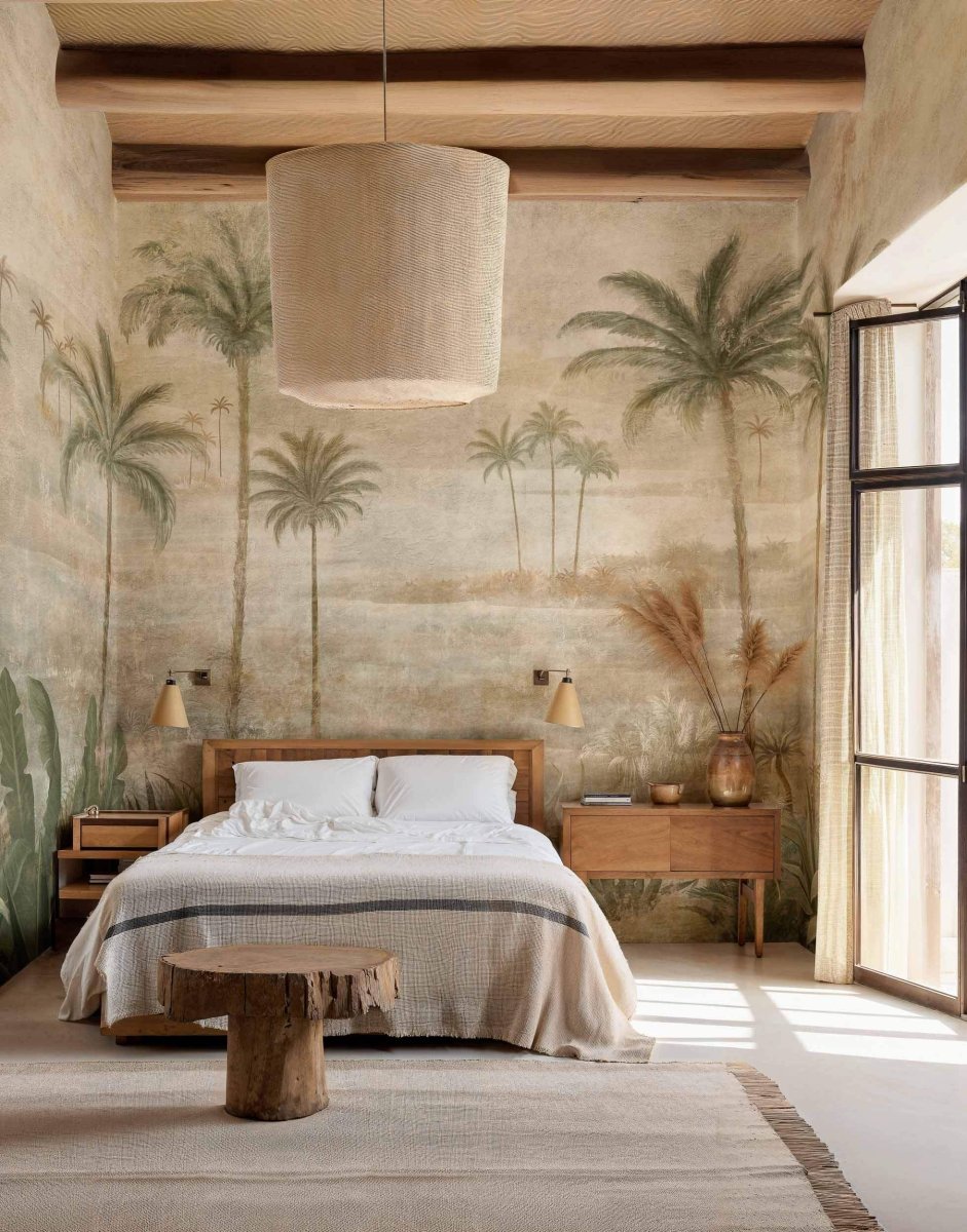 Coordonné Berber Draa Palms Leaves behang B00452 - LAB COLOUR THE WORLD