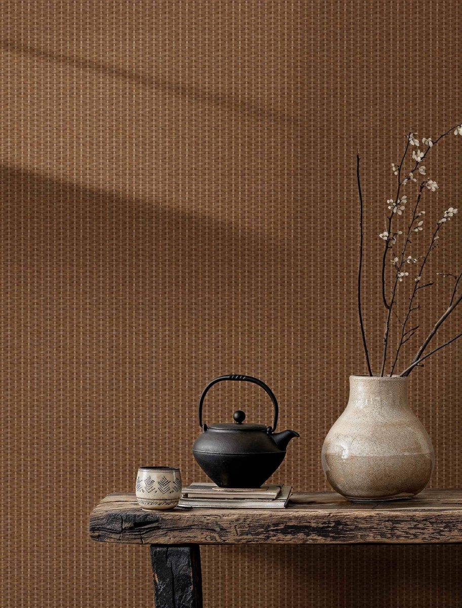 Coordonné Berber Kuba Raffia Honey behang B00440 - LAB COLOUR THE WORLD