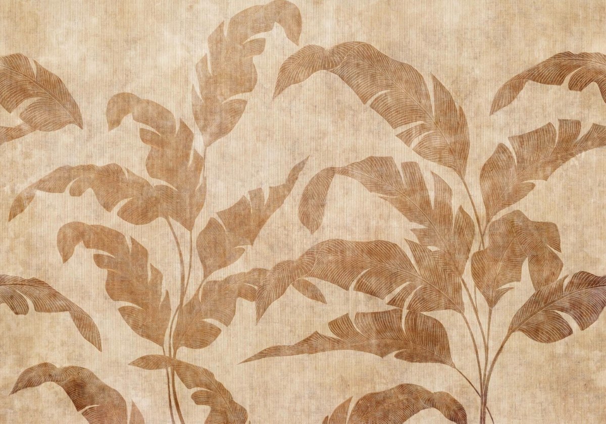 Coordonné Berber Leaves Shadow Camel behang B00466 - LAB COLOUR THE WORLD