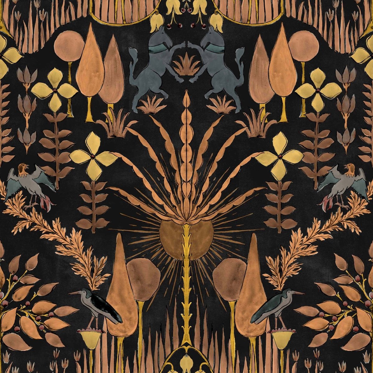 Coordonné Berber Oasis Villa Night behang B00438 - LAB COLOUR THE WORLD