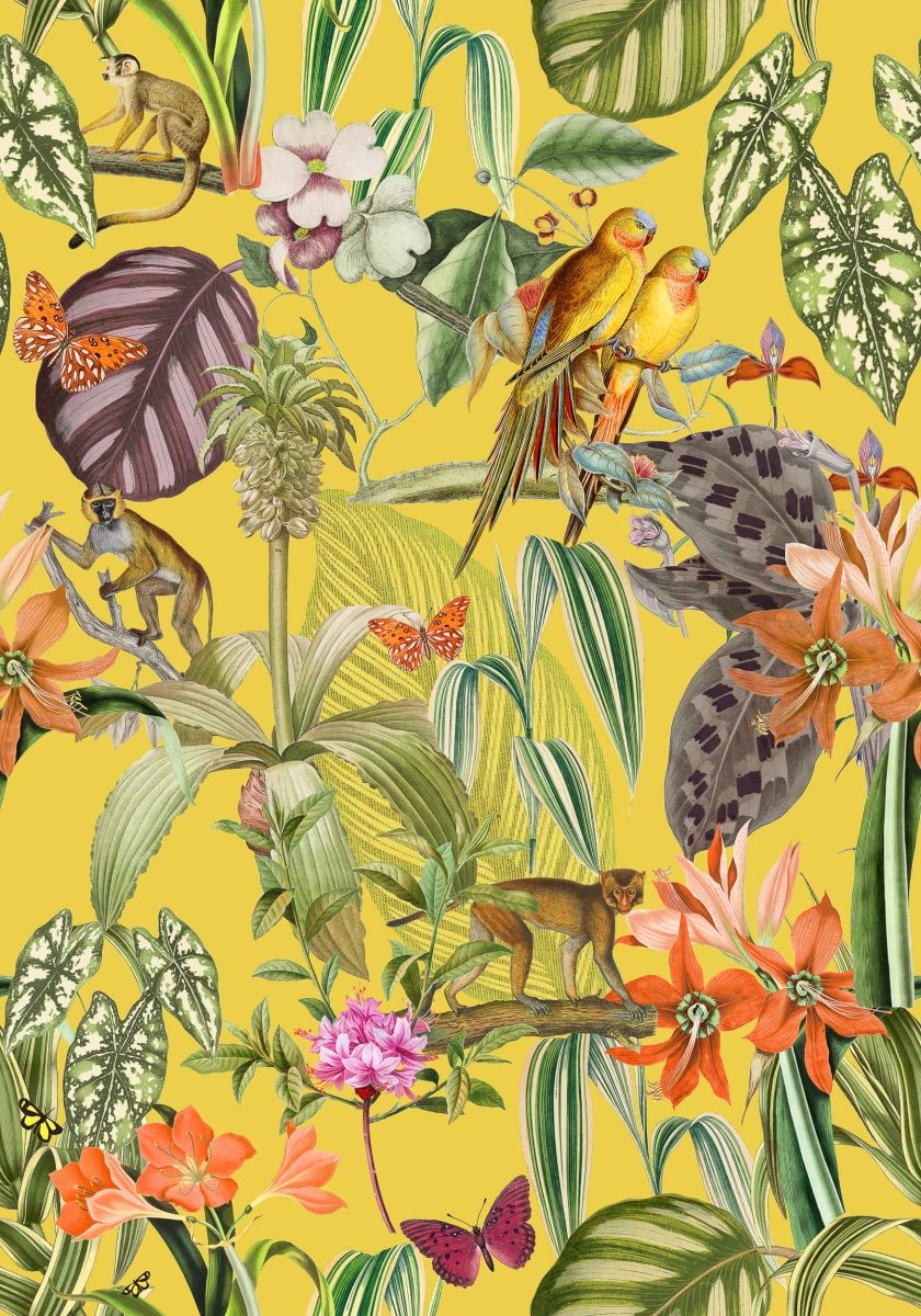 Coordonné Brazil Parrots behang 9900004 - LAB COLOUR THE WORLD