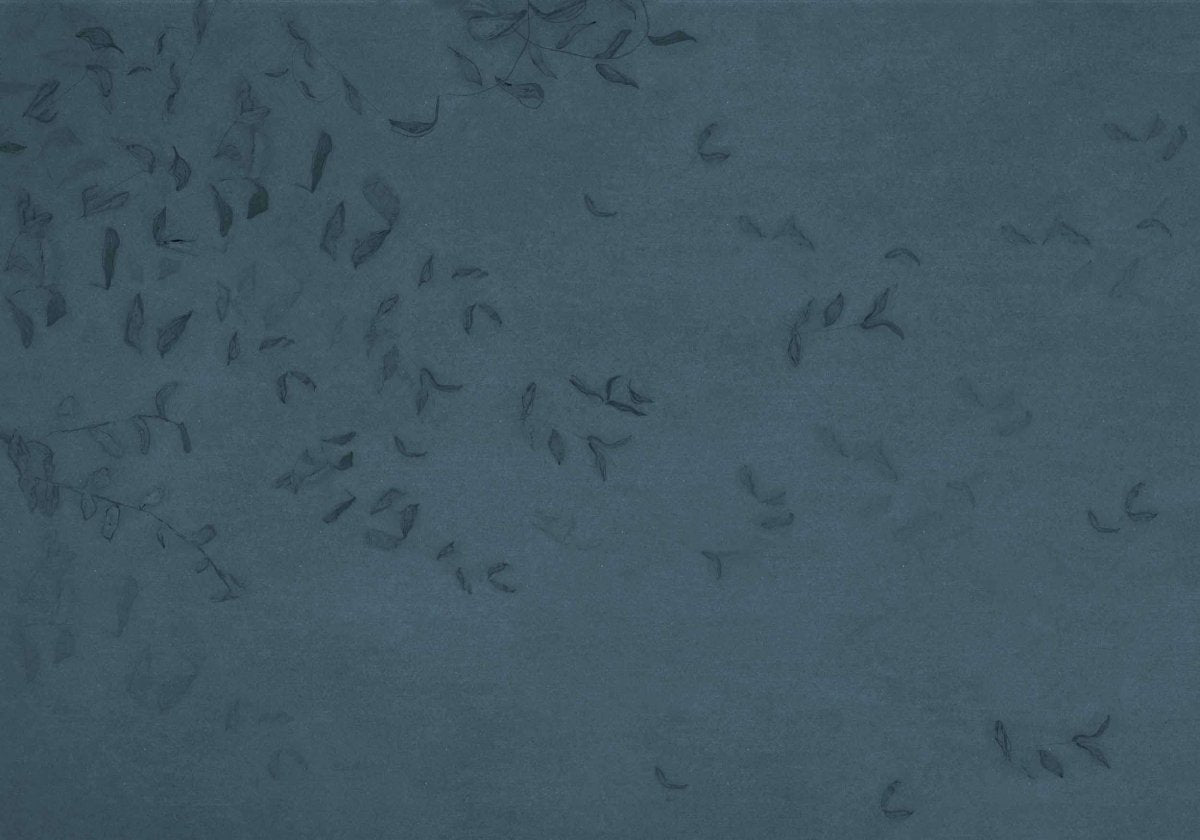 Coordonné Central Saint Martins – Rest Time Leaves reflection Blue behang A00942 - LAB COLOUR THE WORLD