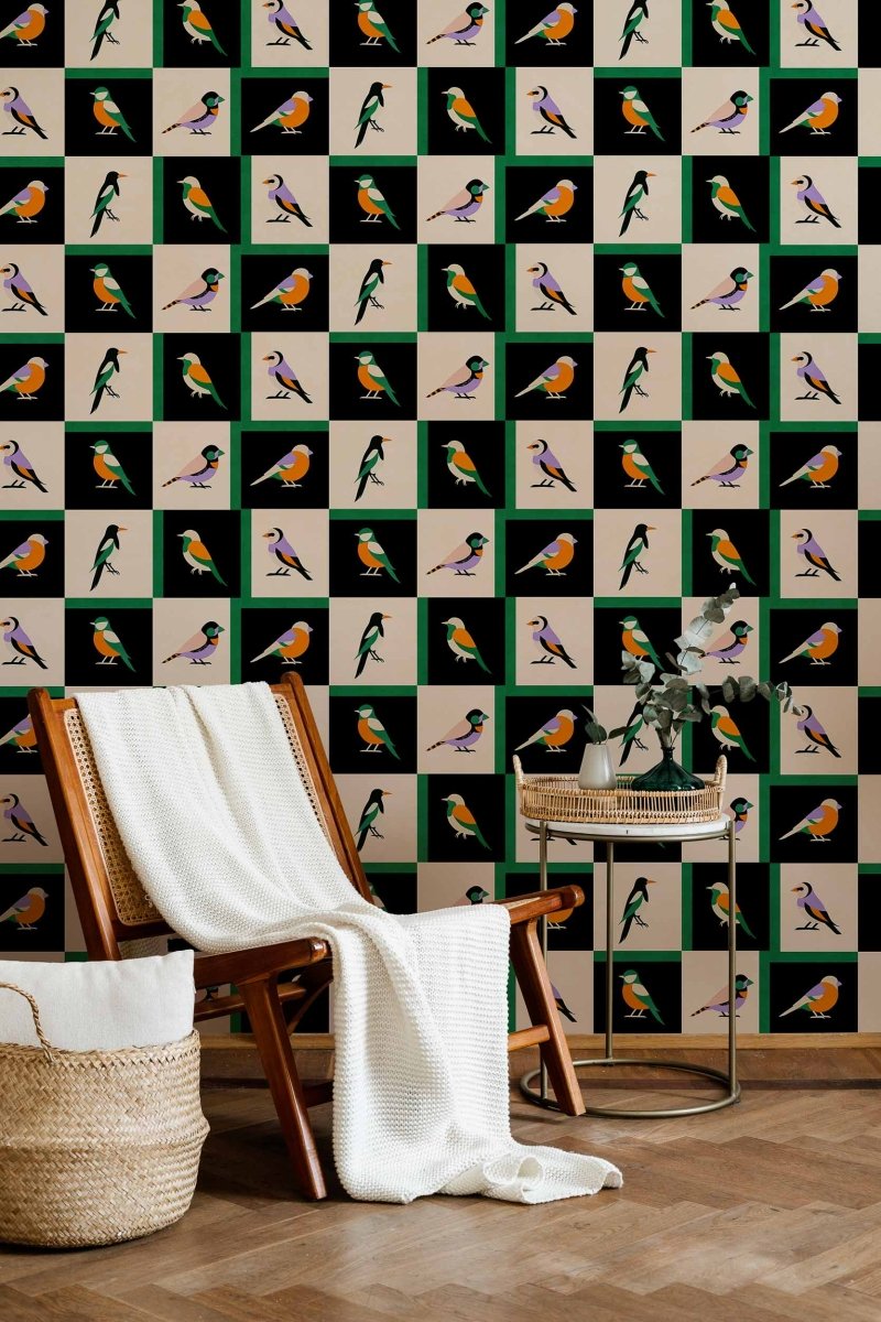 Coordonné Coco Dávez Colortherapills Like a Bird behang C00133 - LAB COLOUR THE WORLD